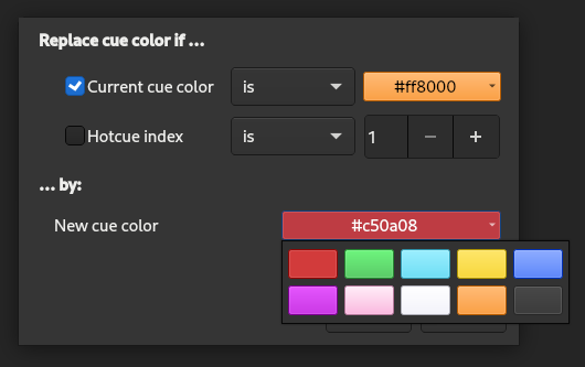 Hotcue color replace dialog